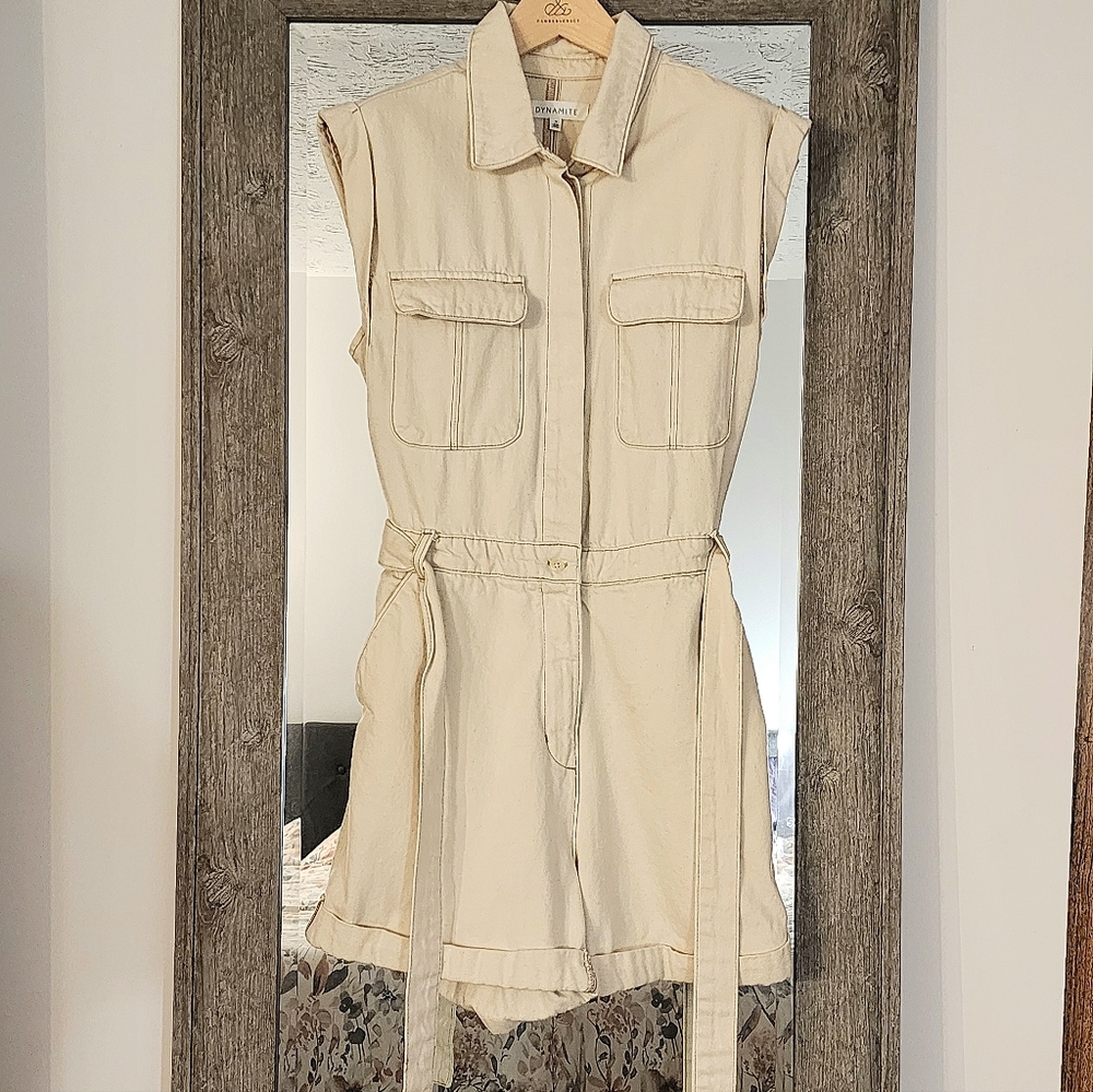 Dynamite Light Tan Romper